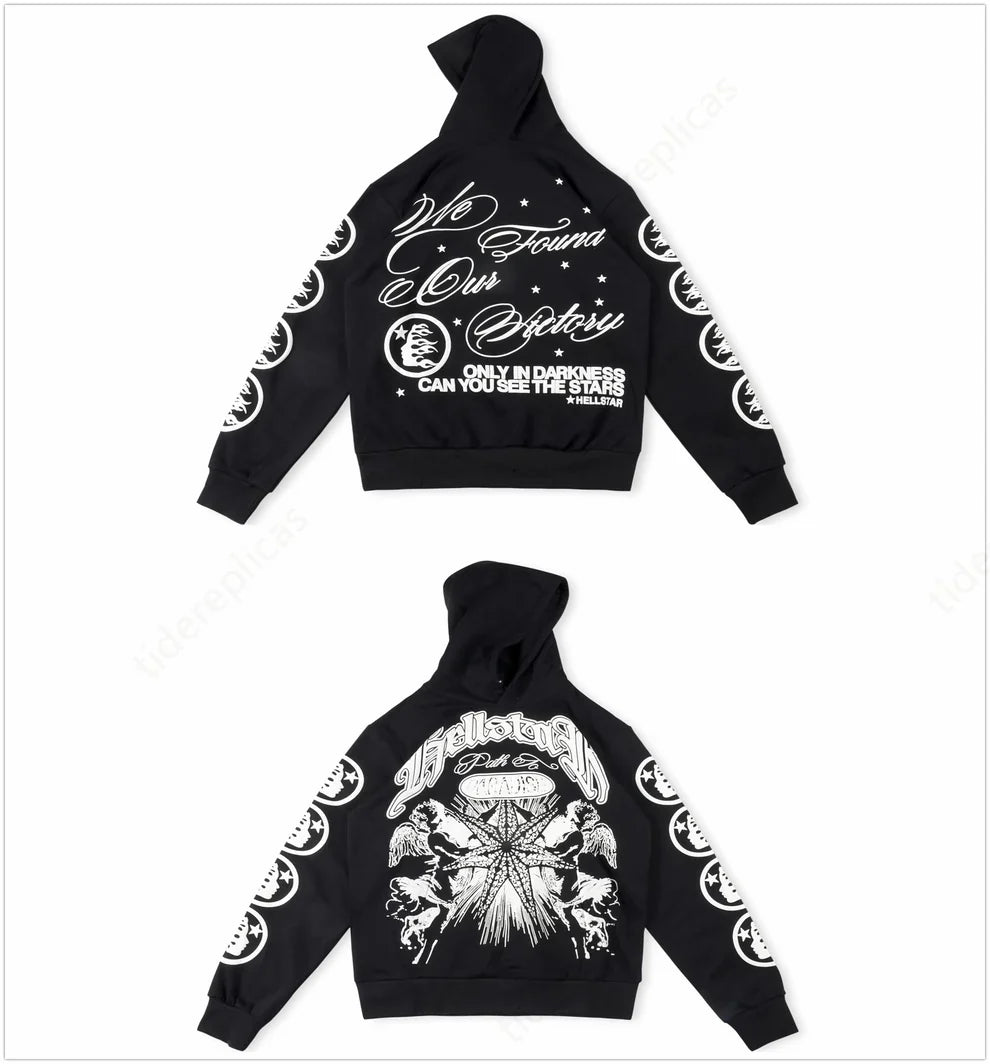 Hellstar “ONLY IN DARKNESS YOU CAN SEE THE STAR” Hoodie -Black