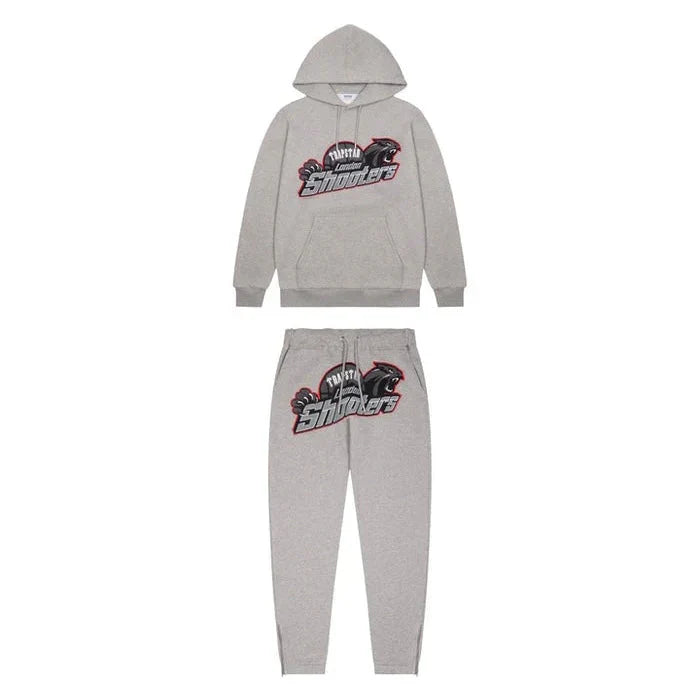 Trapstar Shooters Grey Red Edge London Tracksuit