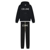 Celine Tracksuit In Cotton Fleece-Black/White