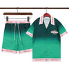 Casablanca Shirt Short Set Green